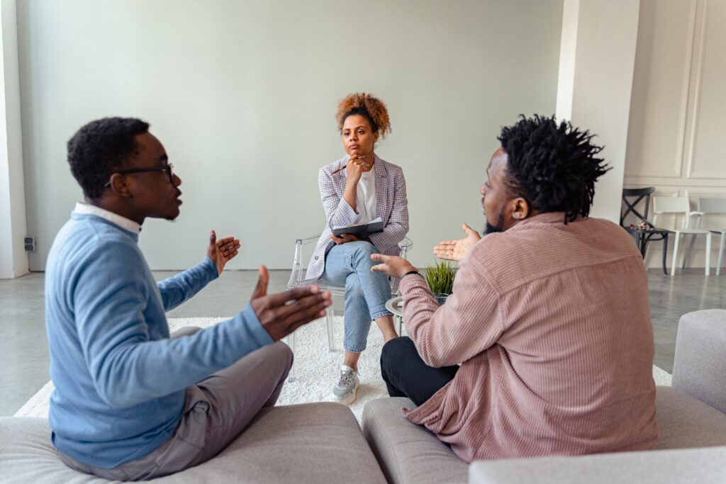 A couple works together during Couples Therapy in Burbank, CA to overcome their conflict. 